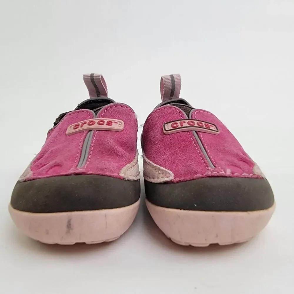 CROCS Infant Leather Slip On Sneaker Shoes - 6C